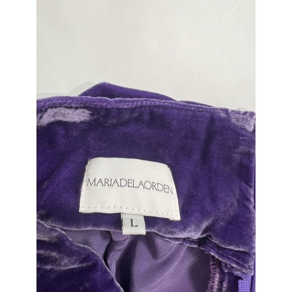 Maria de la Orden Velvet Skirt in Purple - Picture 3 of 3
